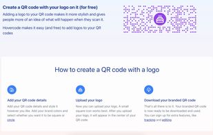 Feature page - Create a QR code with a logo
