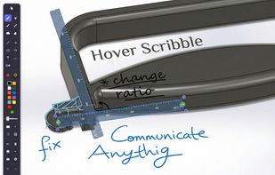 Drawing and writing over any application with HoverScribble the floating toolbar provides quick access to all drawing tools, letting you annotate, write notes, and communicate ideas directly on screen.