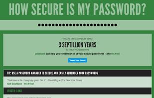 How Secure Is My Password? screenshot 1