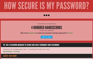 How Secure Is My Password? screenshot 1