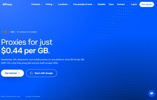 HProxy homepage: residential proxies from $0.44 per GB