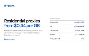 Prices at a glance, pay as you go