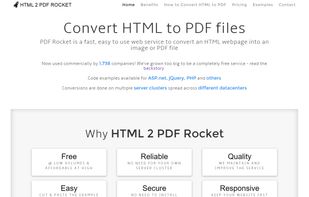HTML 2 PDF Rocket screenshot 1
