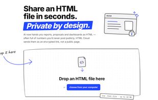 Drop zone for a html file