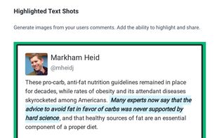 Auto generate text shot