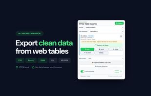 HTML Table Exporter screenshot 1