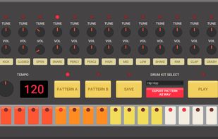 HTML5 Drum Machine screenshot 1