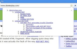 HTML5 Outliner screenshot 1