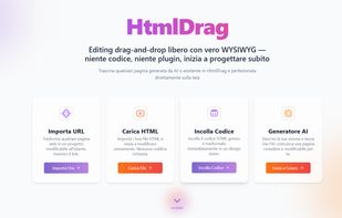 Start by capturing or importing a page from a URL, uploading local HTML files to fix templates, or generating layouts with AI. All paths lead to the same visual editor—no blank canvas anxiety.