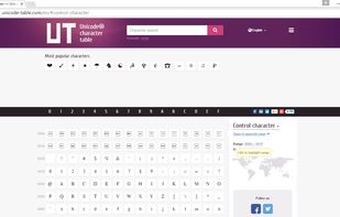 Unicode-Table.com screenshot 1