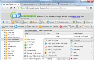 HTTP Commander screenshot 1