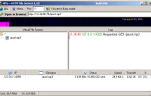 Main window with file transferring occurring
