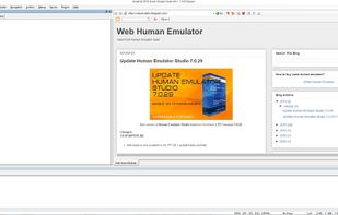 Main window Human Emulator Studio based on Chromium