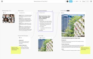 Hunch canvas: AI workspace for productivity