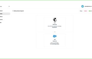 Hurree Segment builder - drag and drop functionality allows for simple and fast cross-channel segment creation.