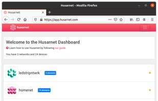 List of all Husarnet networks associated with user account.