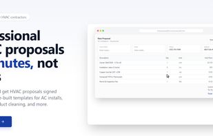 Send HVAC proposals to customers in minutes.