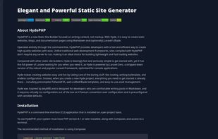 HydePHP screenshot 1