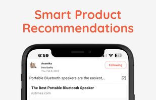 hyperDart provides personalized product recommendations powered by AI, your social graph and trusted experts