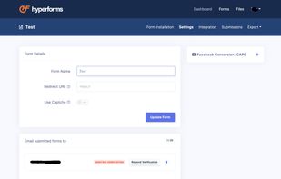 Form Settings & Options