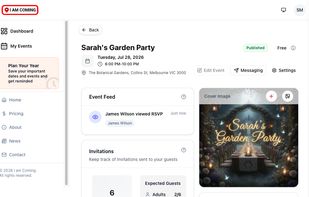 Event Dashboard – detailed RSVP tracking per event