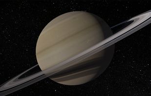 Saturn and its rings. New! Just in time for our beta release, we have shadows! Semi-transparent shadows from Saturn’s rings are visible here. After considerable effort, we have shadows working at both planetary and spacecraft distance scales (see ISS below).