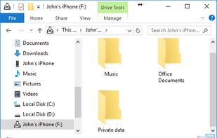 Put your files on iPhone
