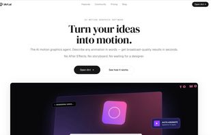 iArt homepage - turn your ideas/designs/audio into motion