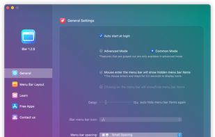 Change mode and size of icons