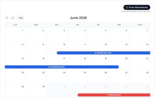 Calendar synchronized month view