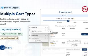 Enable cart drawer, cart popup, or full cart based on your preferance.