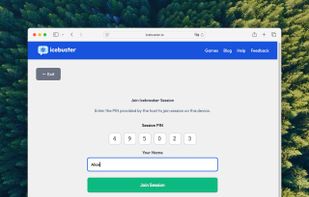 Player joins with PIN number from the Host.