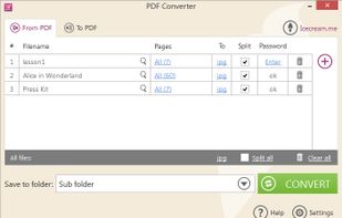 Icecream PDF Converter screenshot 1