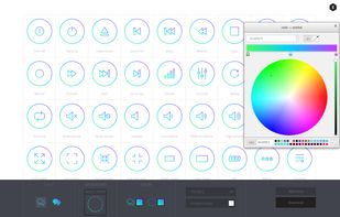 Pre-ready themes to instantly apply styles to selected icons