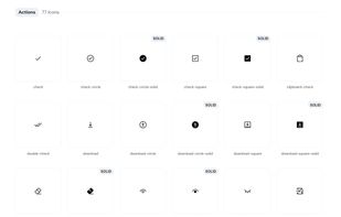 Some of the Actions icons