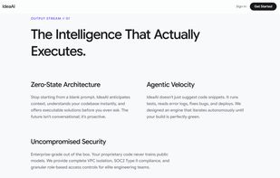IdeaAI Workspace - A clean, zero-state architecture that lets you focus purely on building and refactoring your codebase.