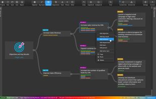 Adding elements to OKR diagram
