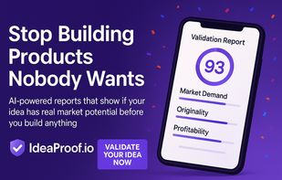 Validate your startup idea in 120 seconds with our AI-powered validation engine. Get instant market analysis, competitor intelligence, and a viability score based on 50+ criteria. Then generate a complete AI brand strategy, AI-designed logo,visual identity, and marketing-ready ad creatives for 6+ platforms. Trusted by 10,000+ entrepreneurs worldwide.