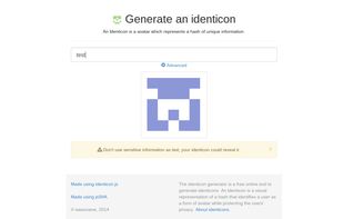 Identicon screenshot 1
