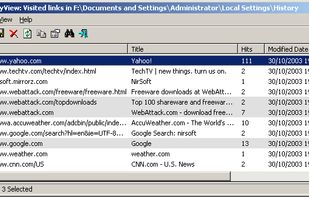 IEHistoryView screenshot 1