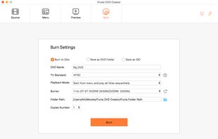 burn to disc, or burn to ISO/DVD Folders