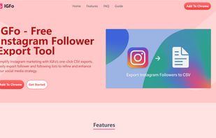 Simplify Instagram marketing with IGFo's one-click CSV exports.