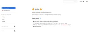 Ignite (documentation generator) screenshot 1