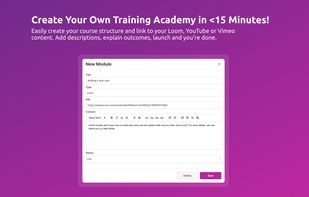 Create your own Training Academy in less than 15 minutes