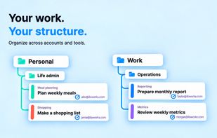 Organize home, work and side projects with grouped lists