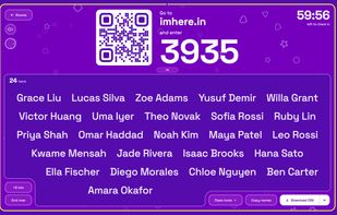 The host’s live board.