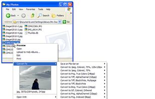 Photo sharing to Dropbox and Picasa from context menu with Image Converter Plus