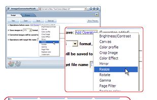 Resizing images with Image Converter Plus