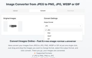 Convert image formats in one click