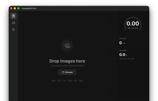 Drop images here — drag & drop interface for instant compression